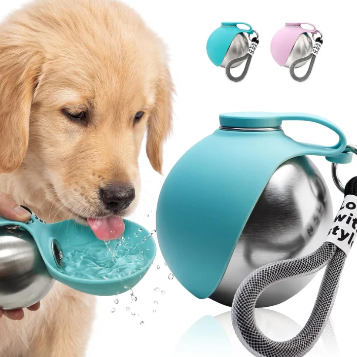 Tiffypaw ™ 2-In-1 Portable Dog Water Bottle