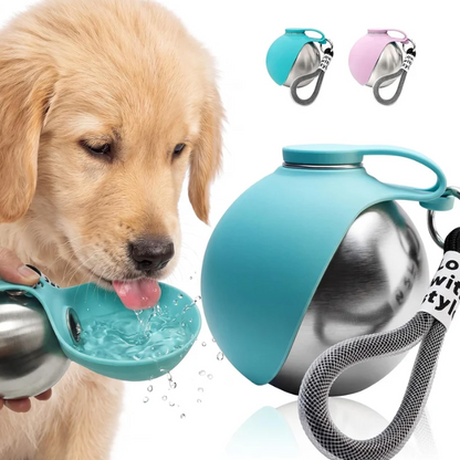 Tiffypaw ™ 2-In-1 Portable Dog Water Bottle