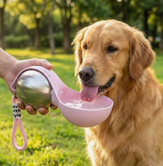 Tiffypaw ™ 2-In-1 Portable Dog Water Bottle